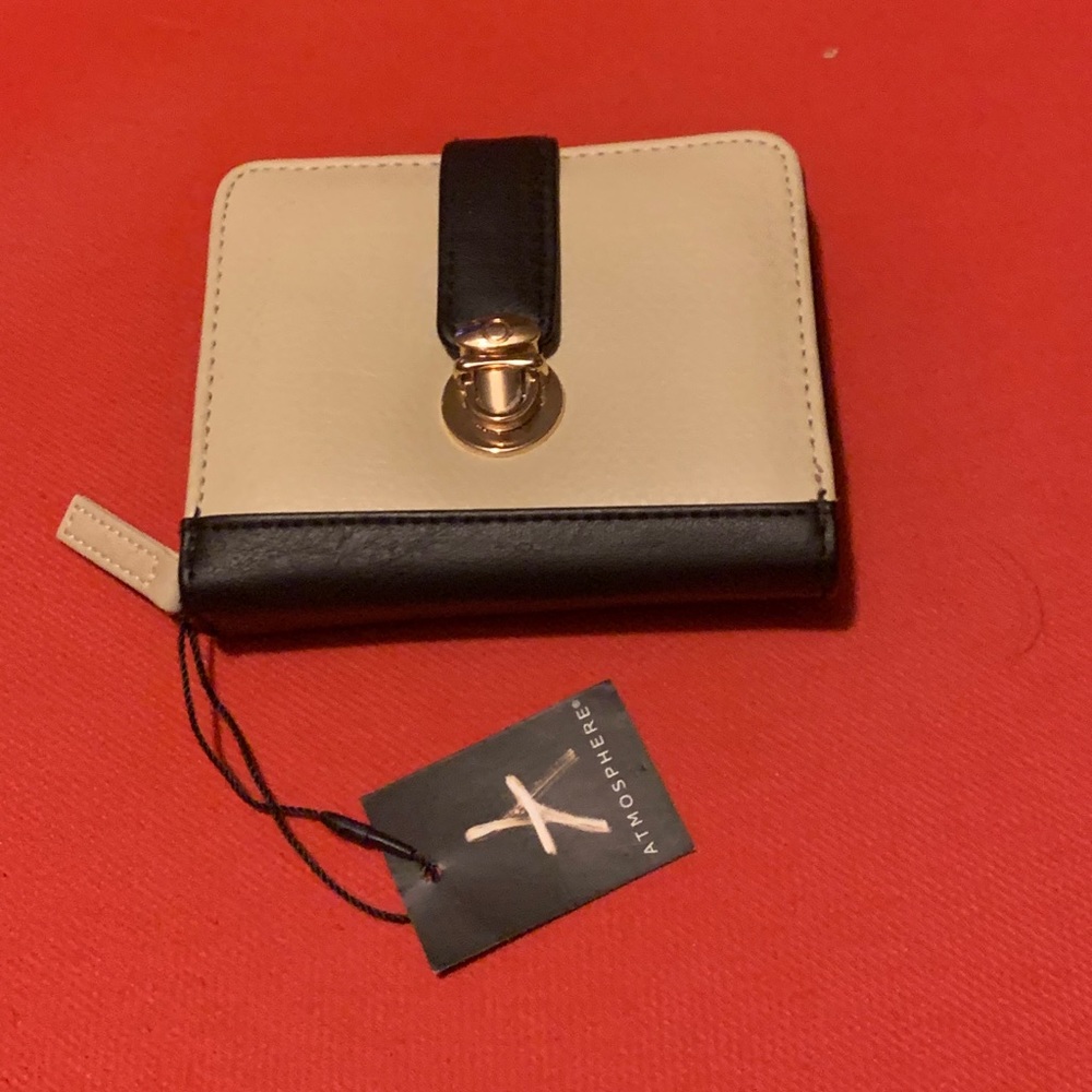 NWT black and white wallet